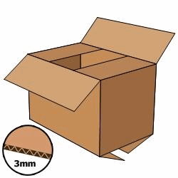 Kartonnen doos 600x400x400 mm, bruin, enkelgolf 3 mm, Fefco 0201 artikel afbeelding