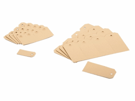 Buldog kartonnen label 04 50x100mm voorzien van verstevigingsring