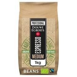Koffie Douwe Egberts espresso bonen medium roast Organic en Fairtrade 1000gr artikel afbeelding