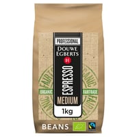 Koffie Douwe Egberts espresso bonen medium roast Organic en Fairtrade 1000gr