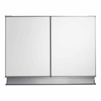 Inklapbaar wandbord b x h open = 3000x1000 mm breedte basisbord 1500 mm