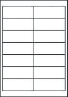 Etiket Avery Zweckform 3678 97x37mm wit 1400 etiketten