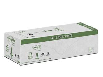 Notitieblok Post-it rec 76x76 gl/pk24 artikel afbeelding