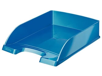 Leitz WOW Brievenbak, Polystyreen, 255 x 70 x 357 mm, Metallic Blauw artikel afbeelding