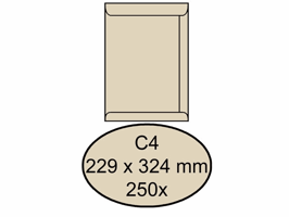 Envelop Quantore akte C4 229x324mm creme kraft 250stuks