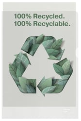 Insteekmap L-map Esselte A4 100% gerecycled PP transparant mat