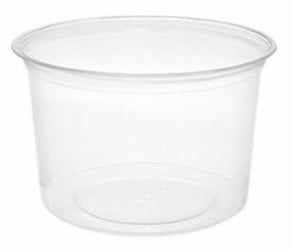 PLA deli container 750ml/12,1cm Ø x 10,1cm hoog artikel afbeelding