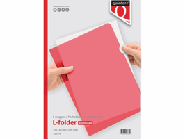 Insteekmap L-model Quantore A4 PP 0.12mm rood 25 stuks