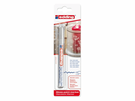 Viltstift edding 751 lakmarker rond 1-2mm zilver blister à 1 stuk