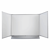 Inklapbaar wandbord b x h open = 2400x900 mm breedte basisbord 1200 mm