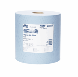 Tork Wiping Plus Rol Poetspapier 2-laags Blauw W1 1500 vel nr.130051 (verp/ 1 rol) artikel afbeelding