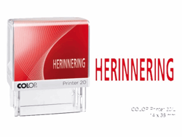 Woordstempel Colop Printer 20 herinnering rood