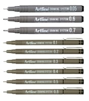 Fineliner Artline technisch 0.6mm zwart
