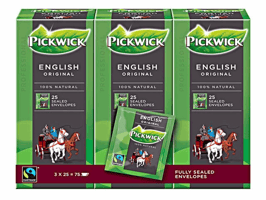 Pickwick Professional English Original, theezakjes, doos, 50 g (pak 75 stuks)