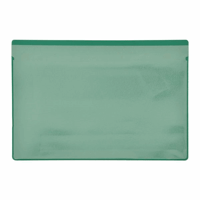 Etikethouders, VE = 50 stuks met magneetstrook (Breedte: 160 mm; Hoogte: 110 mm; Kleur: Groen; Voor papierformaat: A6)