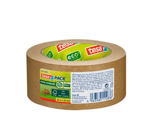 Verpakkingstape Tesa 58291 eco papier FSC 50mmx50m bruin