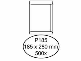 Envelop Quantore akte P185 185x280mm wit 500stuks