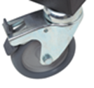 Zwenkwiel rond 100 mm met rem, set 4 stuks 80 kg