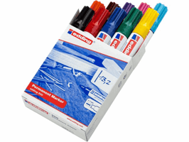 Edding 500 Permanente Marker, Beitelvormige Punt, 2 - 7 mm, Assorti (pak 10 stuks)