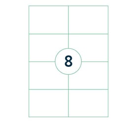 Etiket Qbasic A4 1.000 vel 105x74 mm 8000 labels