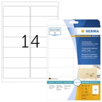 Etiket Herma 8671 A4 99.1x38.1mm 350st folie transparant mat
