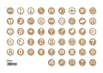 Mini Woodies refill set met 250 ministempel