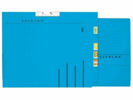 Verzamelmap Djois Secolor A4 lateraal recycled blauw