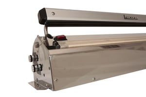 Hacona industriele Impulse sealer INOX met dubbele sealbalk (TWIN SEAL)