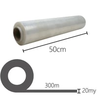 Handwikkelfolie 50cm x 300m Transparant PCR30%