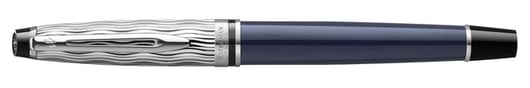Waterman Expert L'Essence du Bleu Gift Box Blue Lacquer CT Vulpen – Donkerblauw/Zilverwit/Zwart – Maat: M = Medium