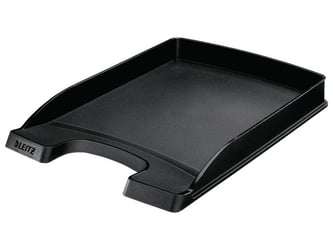 Leitz Plus Slim Brievenbak, Polystyreen, 255 x 37 x 357 mm, Zwart artikel afbeelding