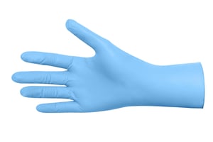 Intco nitril handschoen. Blauw. Poedervrij 