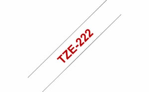 Brother TZe tape voor P-Touch 9 mm, rood op wit