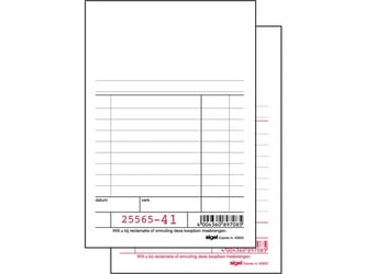 Sigel Expres Kas- en kwitantieformulieren Kassablok, 150 x 100 mm, 2x50 vel (krimp 10 stuks) artikel afbeelding