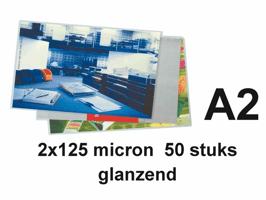 Lamineerhoes GBC A2 2x125micron document 50 stuks