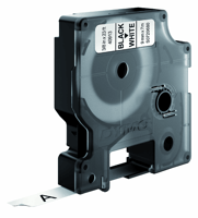 Dymo D1 labeltape 9 mm Zwart op wit 40913