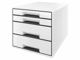 Ladenblok Leitz Wow Cube A4 maxi 4 laden wit/zwart