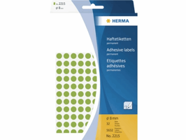 Etiket HERMA 2212 rond 8mm rood 5632stuks