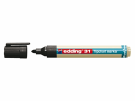 Viltstift edding 31 Ecoline voor flipover rond 1.5-3mm zwart