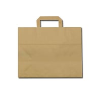 FSC® Kraft papieren blokbodemtas bruin 26+17x25cm
