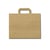FSC® Kraft papieren blokbodemtas bruin 32+16x27cm artikel afbeelding