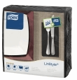 Tork LinStyle® servet 39x39cm 1/8-vouw zwart 12x50