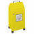 Afvalbak voor kringloopmateriaal inhoud 45 l, b x h x d = 320x710x310 mm, verrijdbaar plaatstaal, geel RAL 1003