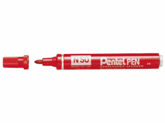 VILTSTIFT PENTEL N50 ROND 1.5-3MM ROOD artikel afbeelding