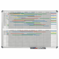 Planbord jaarplanner, weergave 2x6 maanden breedte 1 (Breedte: 1200 mm; Gewicht: 8.46 kg; Hoogte: 900 mm)