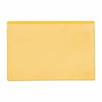 Etikethouders, VE = 50 stuks met magneetstrook (Breedte: 120 mm; Hoogte: 80 mm; Kleur: Geel; Voor papierformaat: A7)
