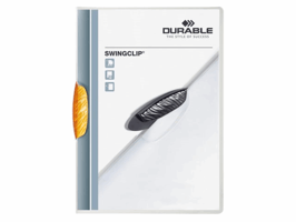 Klemmap Durable Swingclip 30 vellen oranje