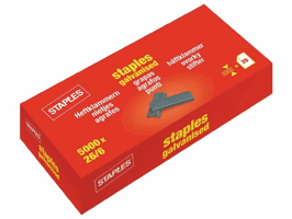Staples Nieten office standaard 26/6 verzinkt (pak 1000 stuks)