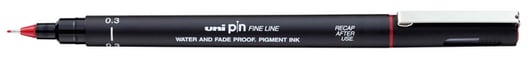 Fineliner Uni-ball Pin 0,3mm rood
