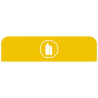 Informatiebord Configure™ voor bakken van 125 liter geel